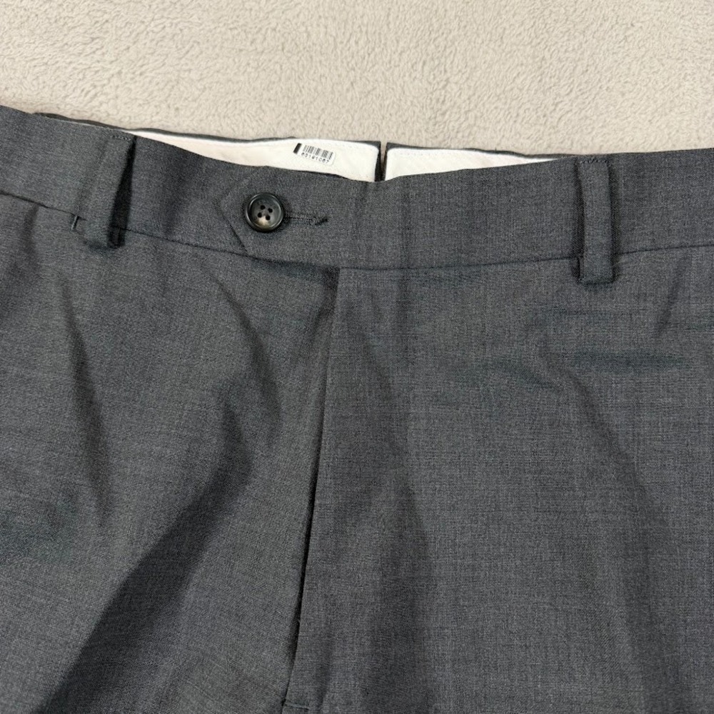 Proper Cloth Pants Mens 36x25 Short Gray Tropical Wool Reg Fit Dress Trousers - Picture 4 of 14